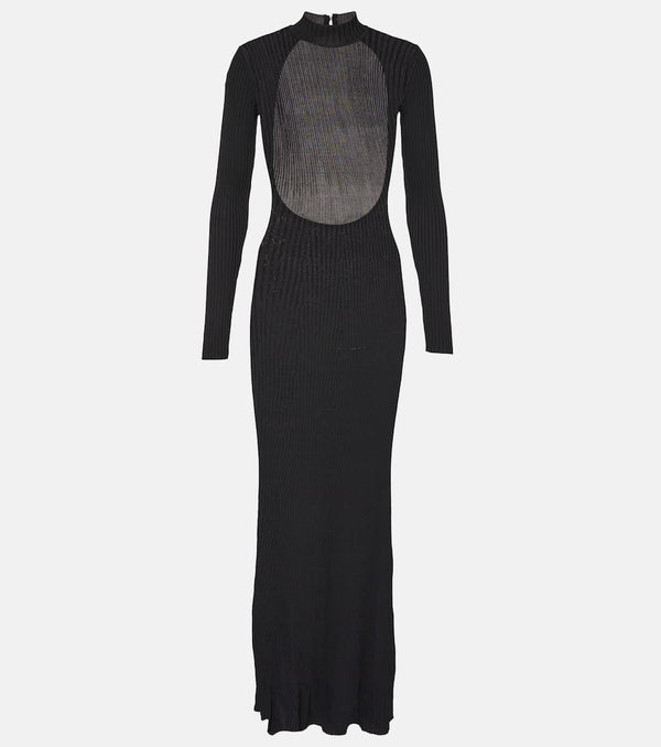 Staud Palmira ribbed-knit maxi dress