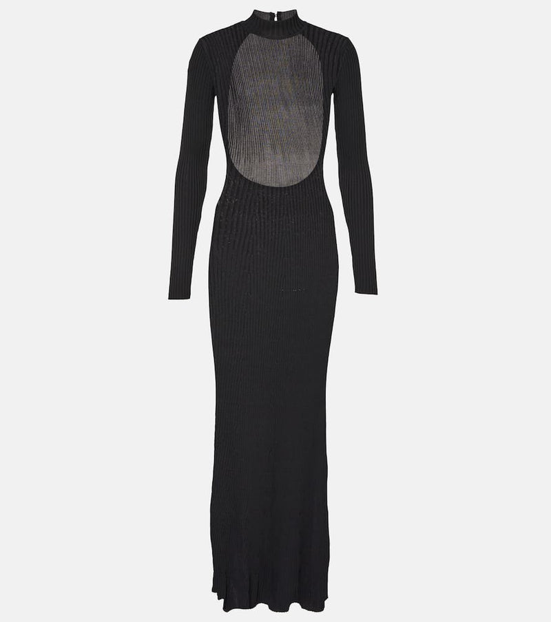 Staud Palmira ribbed-knit maxi dress