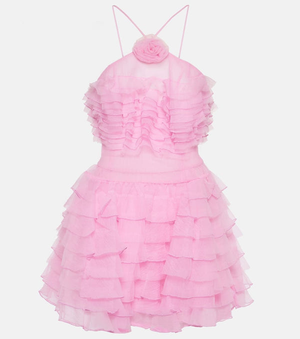 Staud Florian ruffled organza minidress