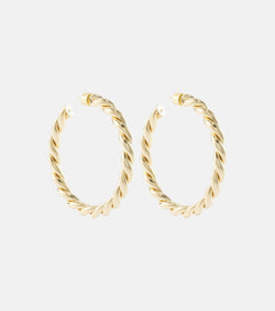 Jennifer Fisher Twisted 14kt gold-plated hoop earrings