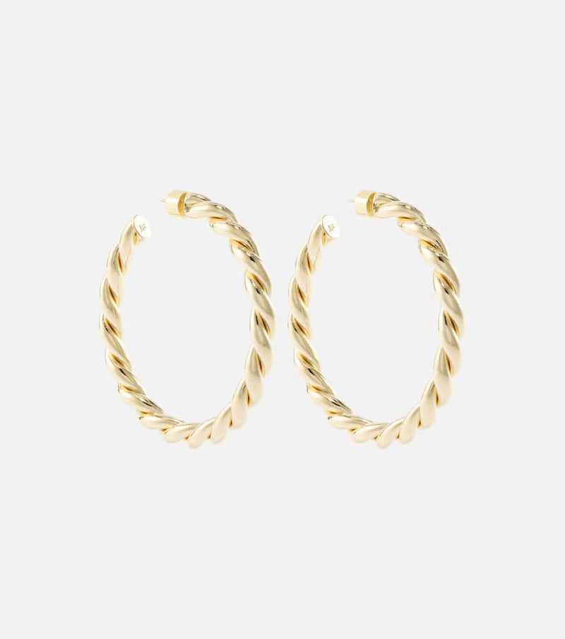 Jennifer Fisher Twisted 14kt gold-plated hoop earrings