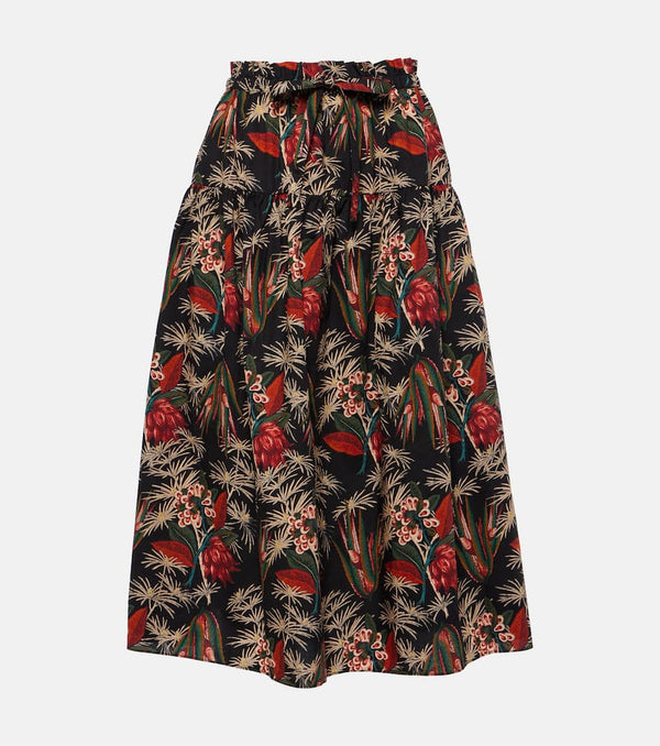 Ulla Johnson Fernanda cotton poplin midi skirt