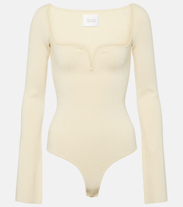 Galvan Gaia ribbed-knit bodysuit