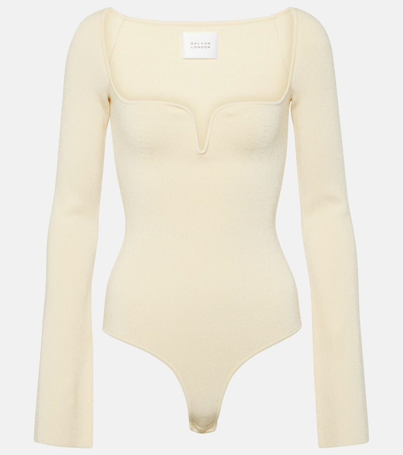 Galvan Gaia ribbed-knit bodysuit