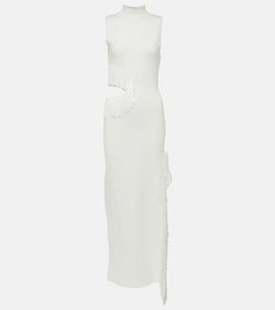 Galvan Nova beaded compact knit gown