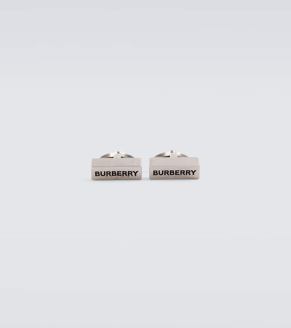 Burberry Logo palladium-plated cufflinks