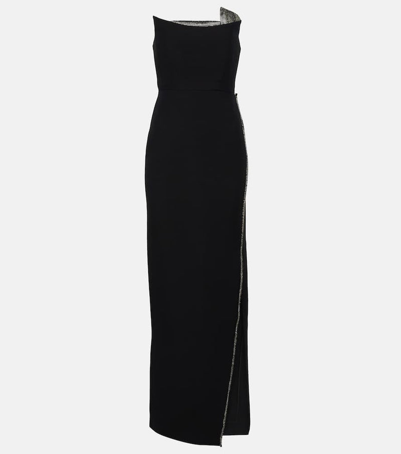 Roland Mouret Strapless silk and wool gown