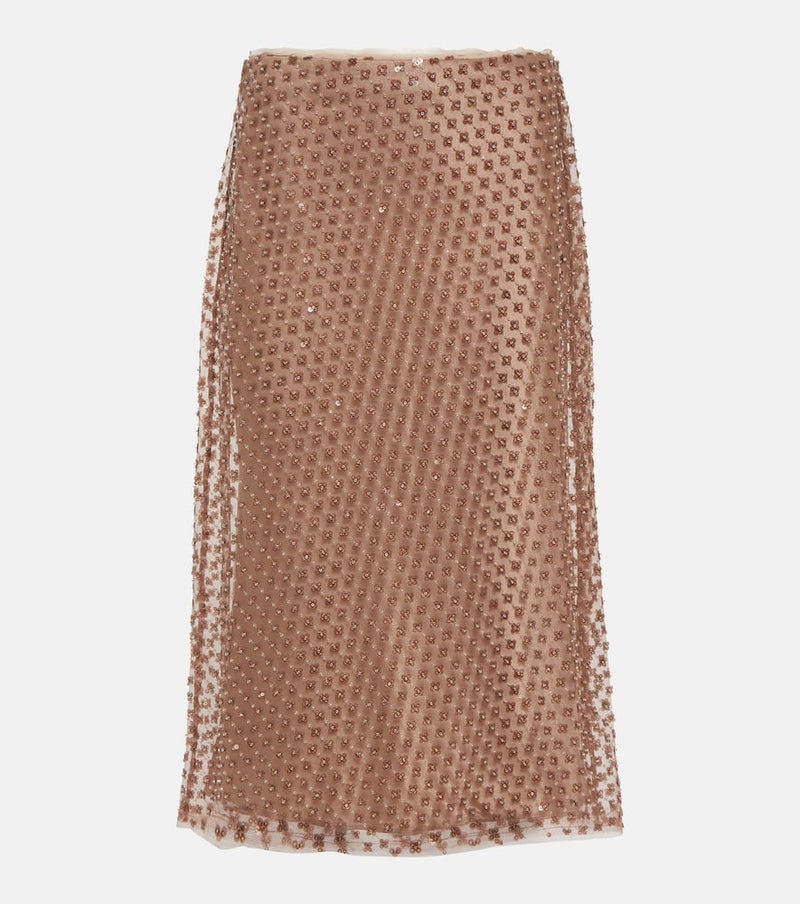 Vince Sequined slip skirt