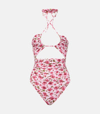 Magda Butrym Floral halterneck swimsuit