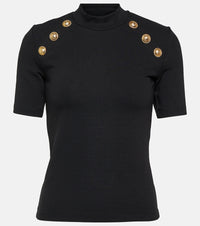 Balmain Embellished jersey T-shirt