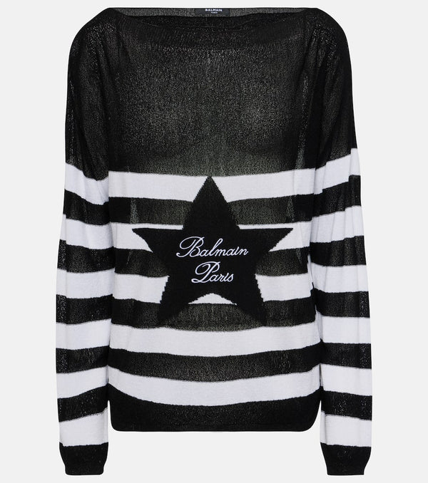 Balmain Logo striped sweater