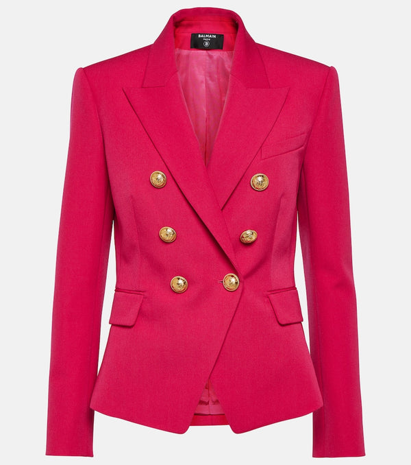 Balmain Double-breasted virgin wool blazer