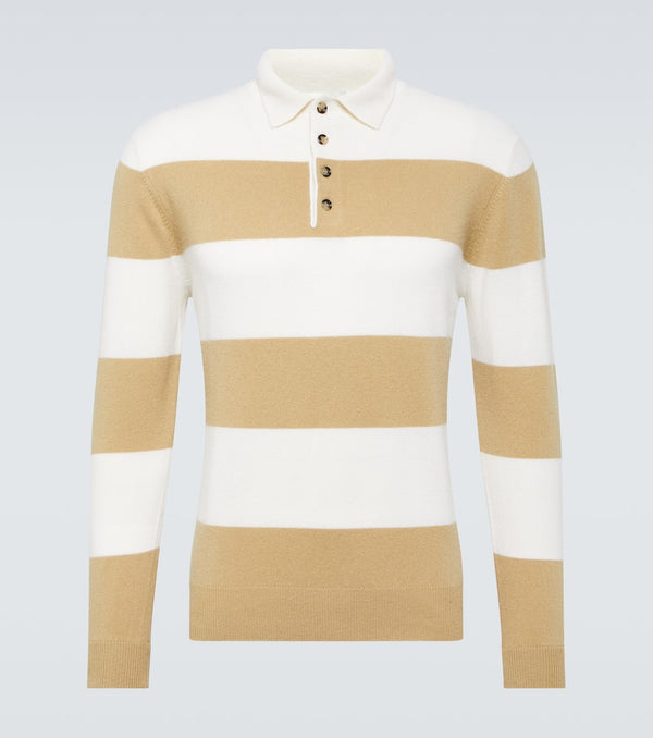 Allude Wool and cashmere polo sweater