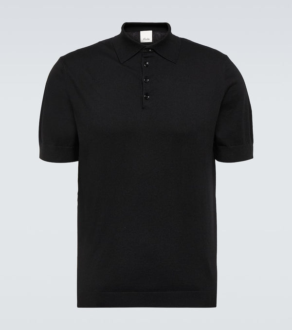 Allude Cotton, silk, and cashmere polo shirt