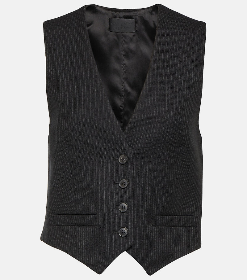 Nili Lotan Ismael pinstriped wool vest