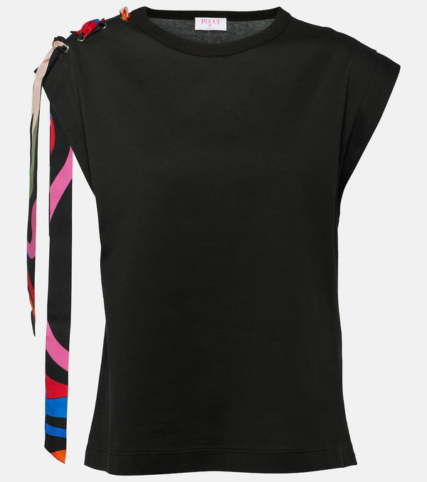 Pucci Tie-detail cotton jersey top