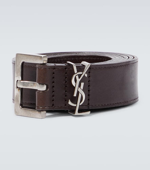 Saint Laurent Cassandre leather belt