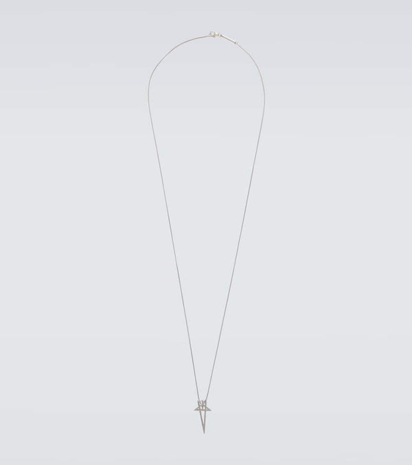 Rick Owens Pentagram sterling silver necklace