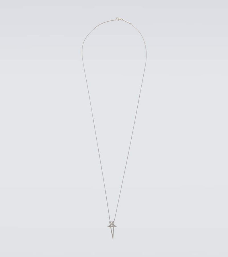 Rick Owens Pentagram sterling silver necklace