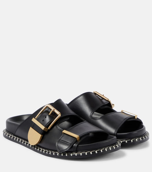 Chloé Rebecca leather slides