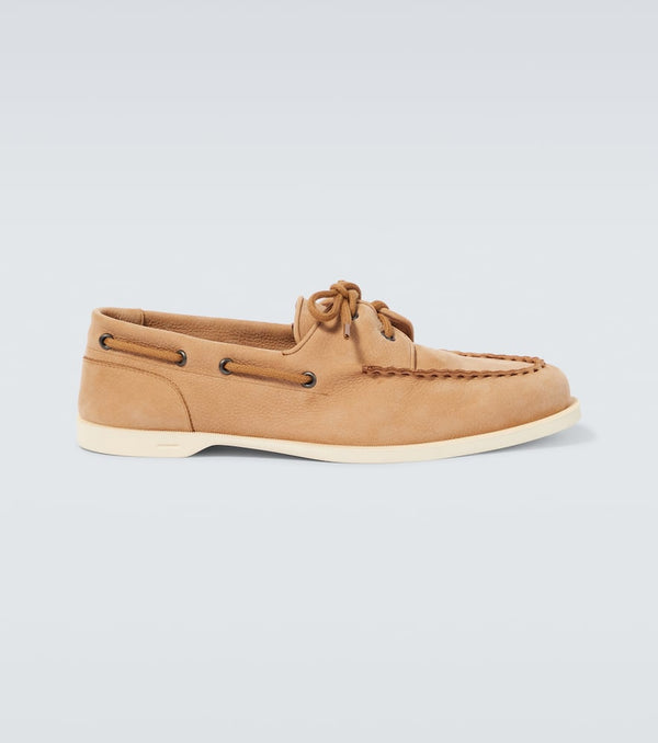 John Lobb Foil leather boat shoes