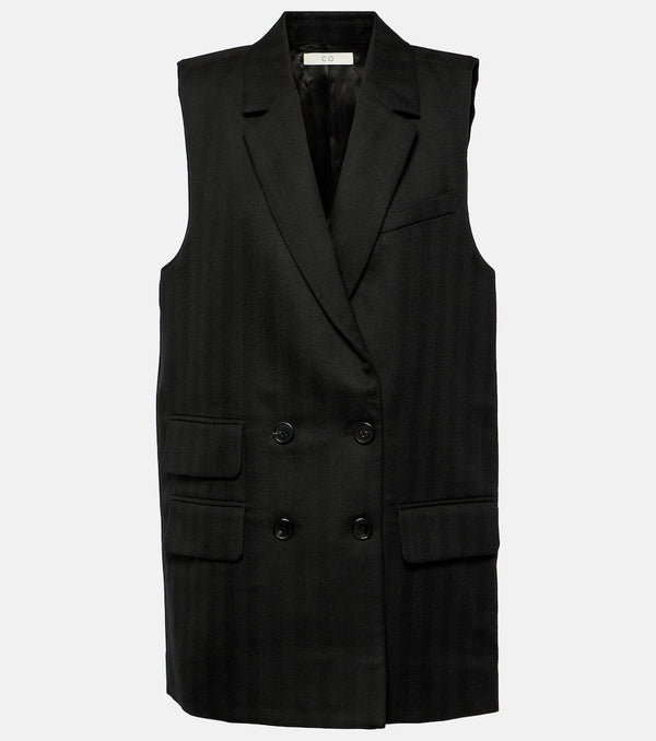 CO Pinstriped wool vest