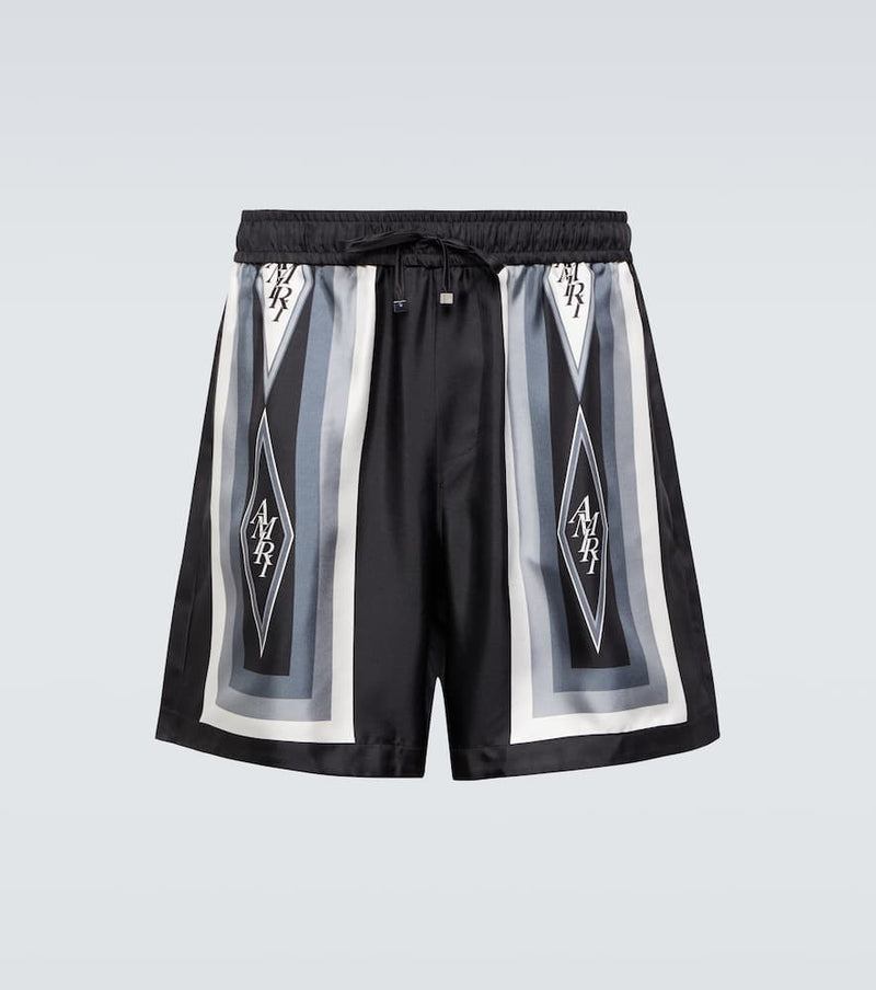 Amiri Diamond silk shorts