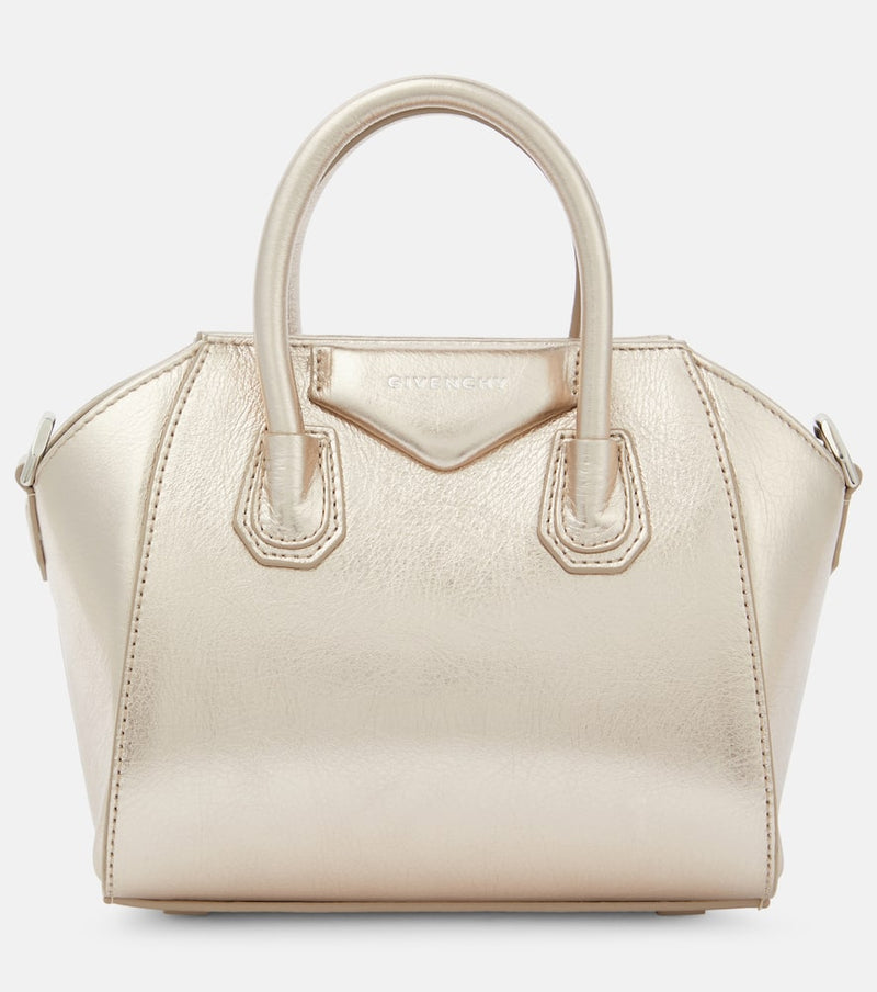 Givenchy Antigona Toy metallic leather tote bag