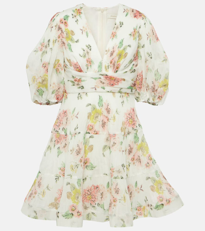 Zimmermann Floral pleated minidress