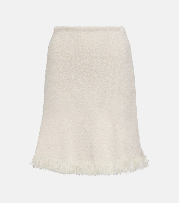 Chloé Fringed bouclé miniskirt