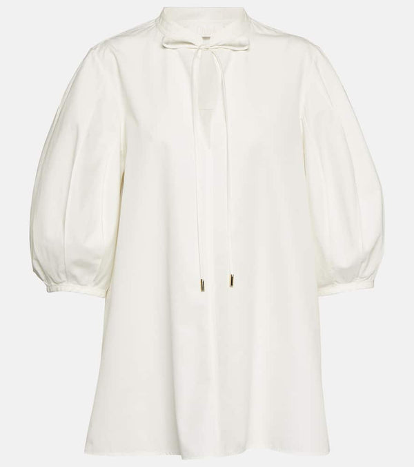 Chloé Puff-sleeve cotton blouse