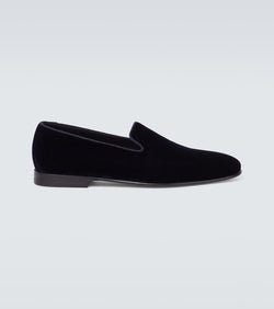 Manolo Blahnik Mario velvet loafers