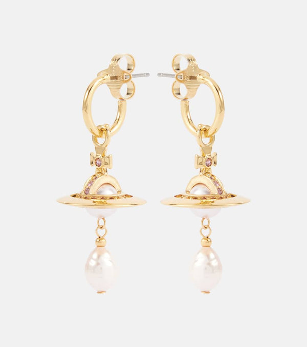 Vivienne Westwood Aleksa embellished drop earrings