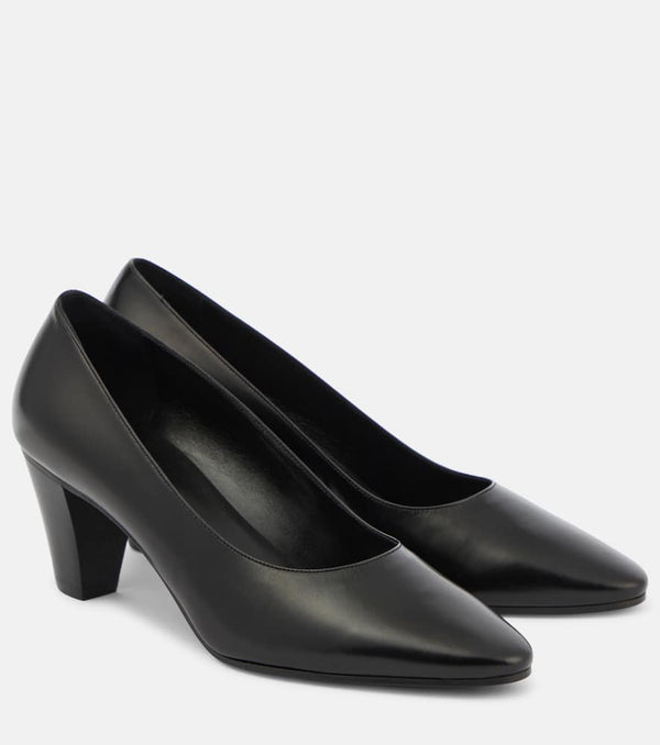 The Row Charlotte leather pumps