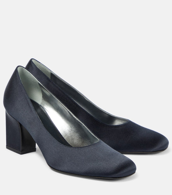 The Row Fiore satin pumps