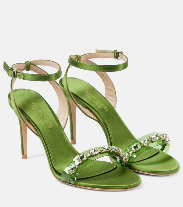 Giambattista Valli Embellished satin sandals