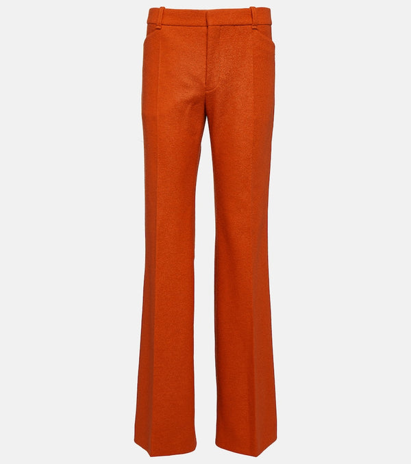 Chloé Felted wool and cashmere jersey flared pants