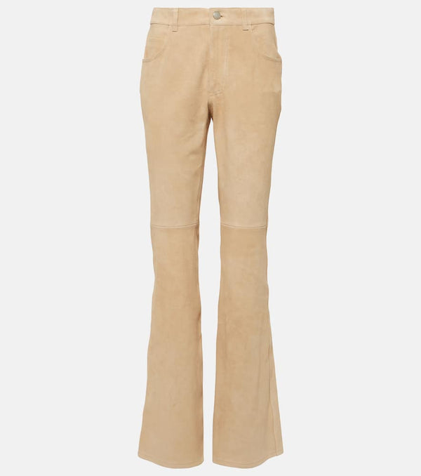 Chloé Mid-rise suede straight pants