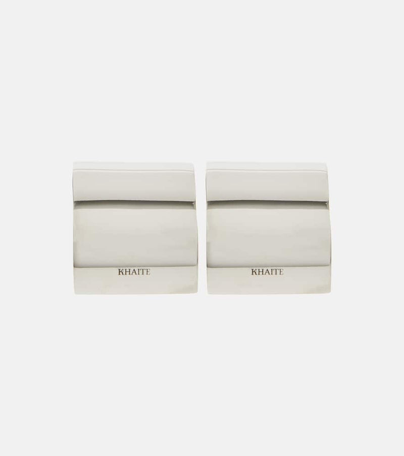 Khaite Julius Smooth Panel Small earrings