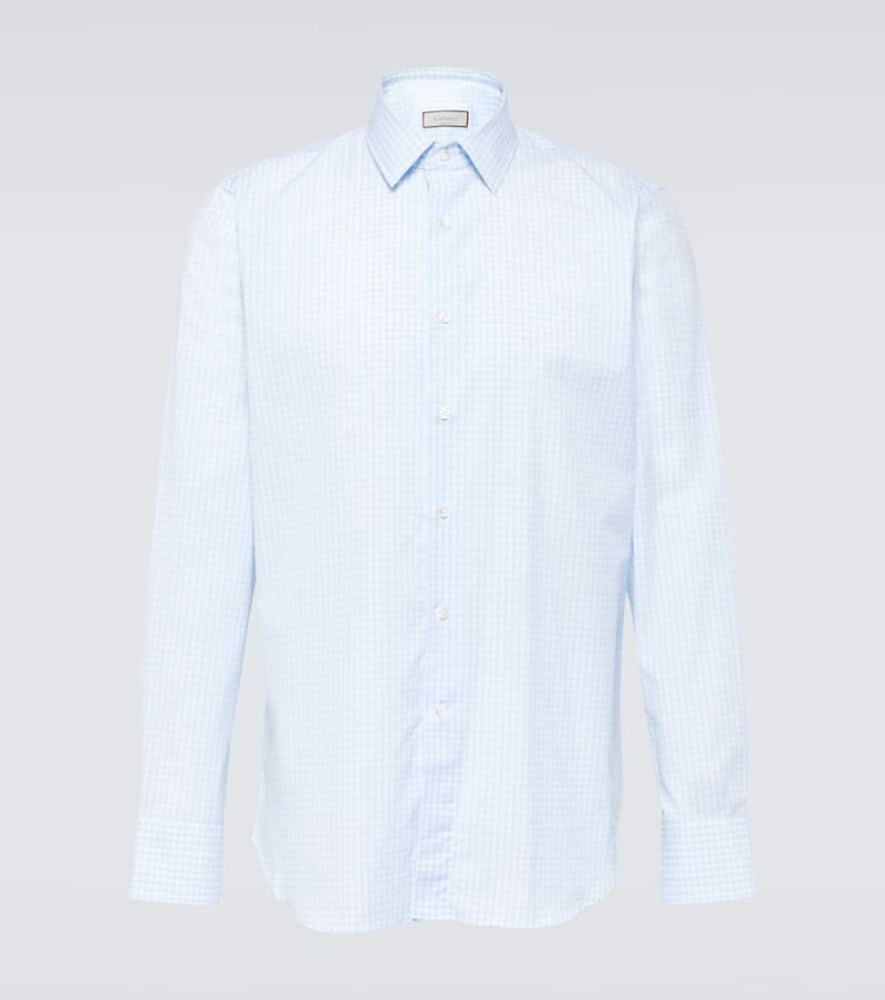 Canali Checked cotton shirt