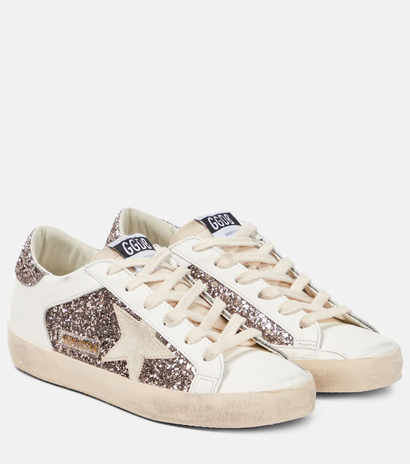 Golden Goose Super-Star glitter leather sneakers