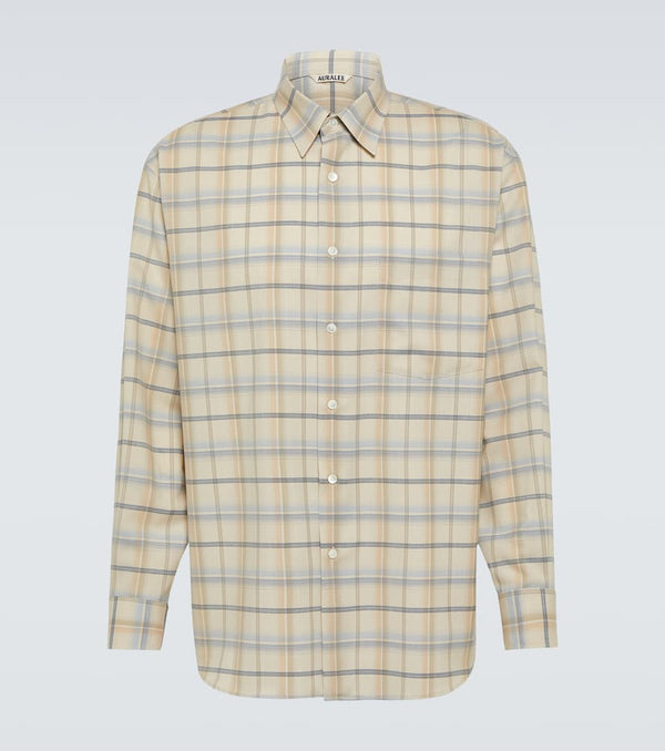 Auralee Checked wool shirt