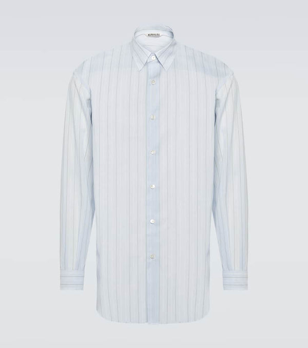 Auralee Striped cotton organza shirt