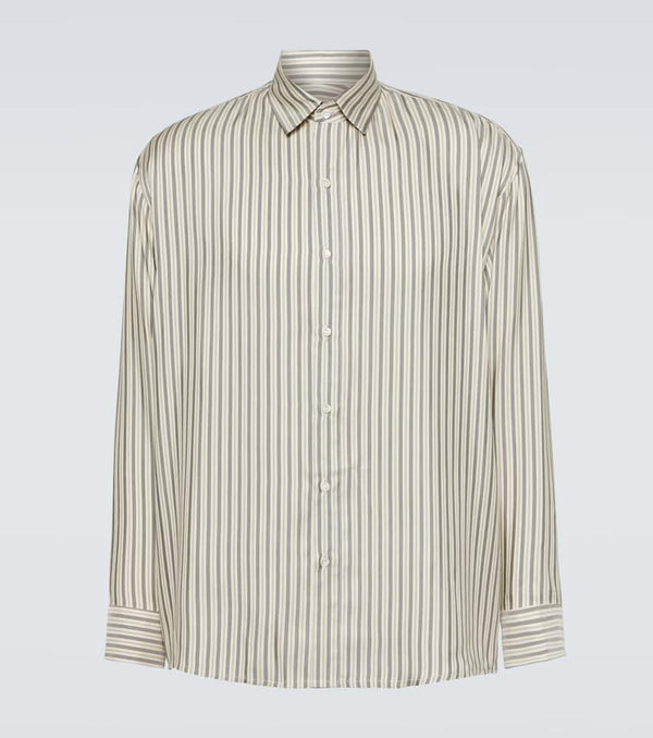 Le Kasha Striped oversized linen shirt