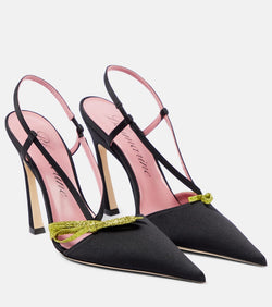 Blumarine Shirley satin slingback pumps