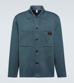 Berluti Leather-trimmed cotton and silk-blend overshirt