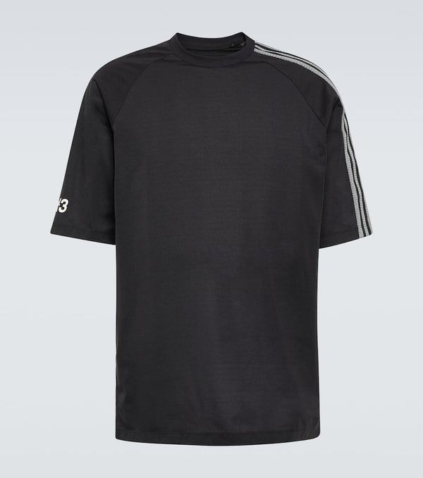 Y-3 3-Stripes cotton-blend jersey T-shirt