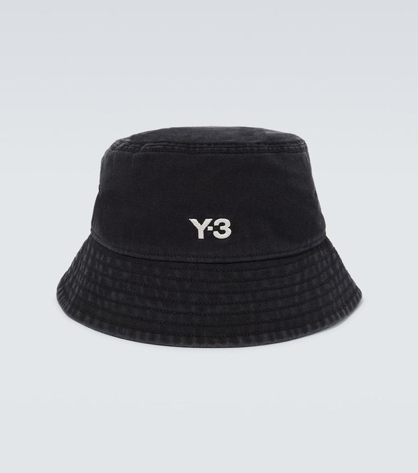 Y-3 Embroidered cotton bucket hat