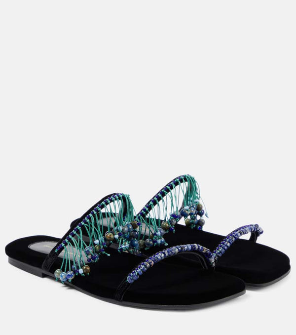 Dries Van Noten Embellished PVC slides