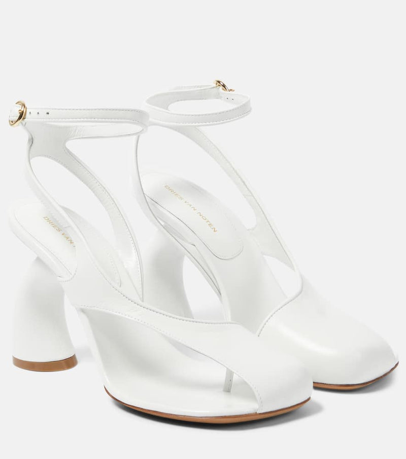 Dries Van Noten Bridal leather pumps